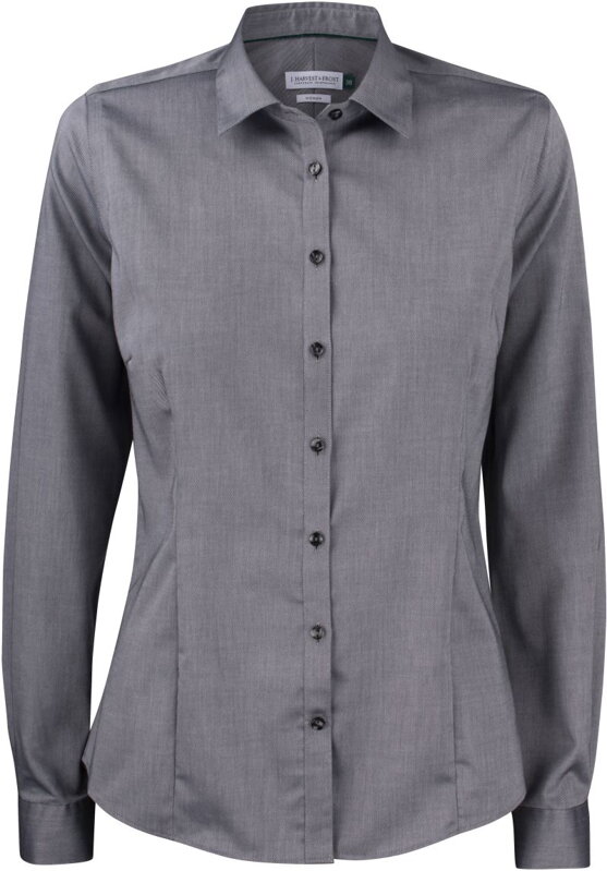 J. Harvest & Frost dámska bavlnená nežehlivá košeľa Regular fit sivá