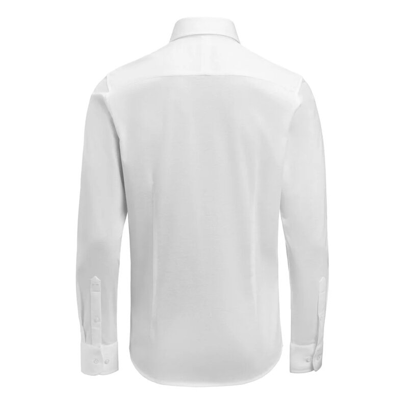 J. Harvest & Frost pánska košeľa Oxford s dlhým rukávom biela Regular Easy Care