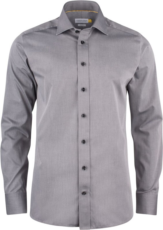 J. Harvest & Frost pánska nežehlivá košeľa s dlhým rukávom sivá Regular