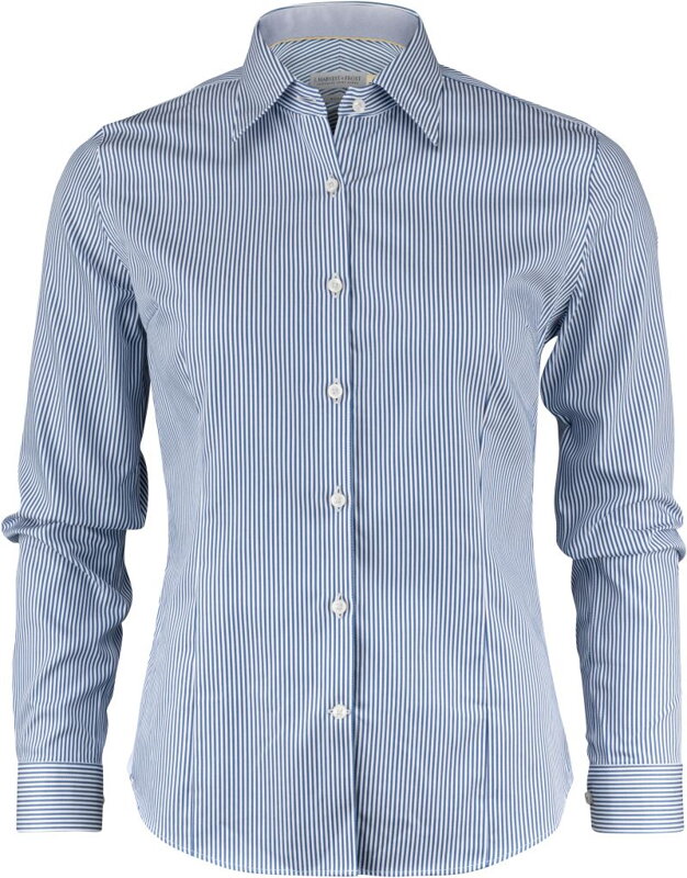 J. Harvest & Frost dámska nežehlivá košeľa s dlhým rukávom Navy prúžok Regular