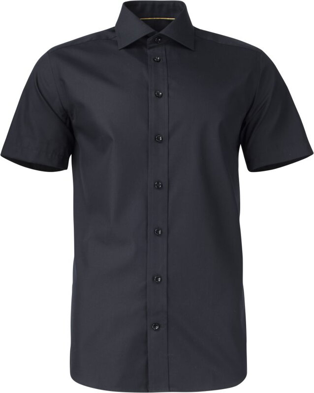 J. Harvest & Frost pánska nežehlivá košeľa čierna Slim - krátky rukáv