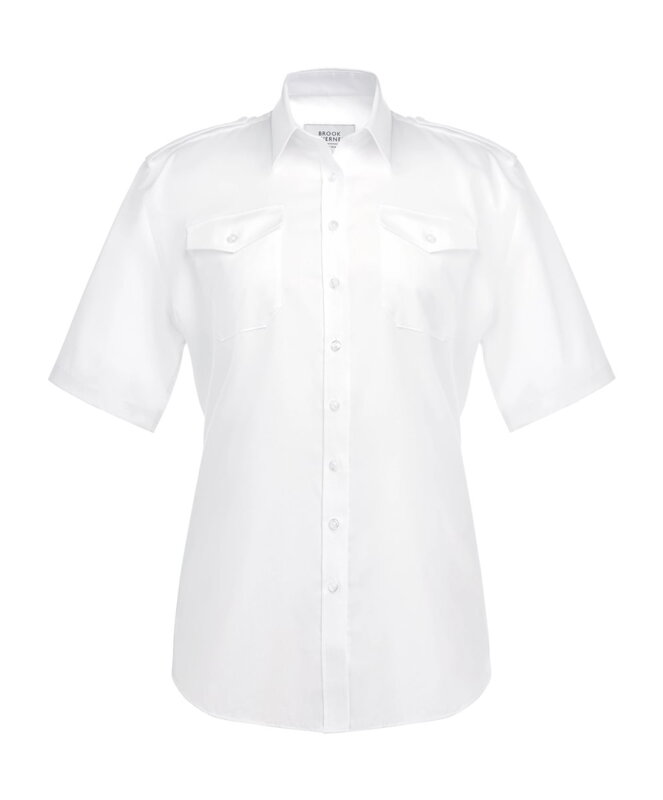 Pilotka košeľa dámska krátky rukáv Trapani slim fit biela bavlna Non Iron