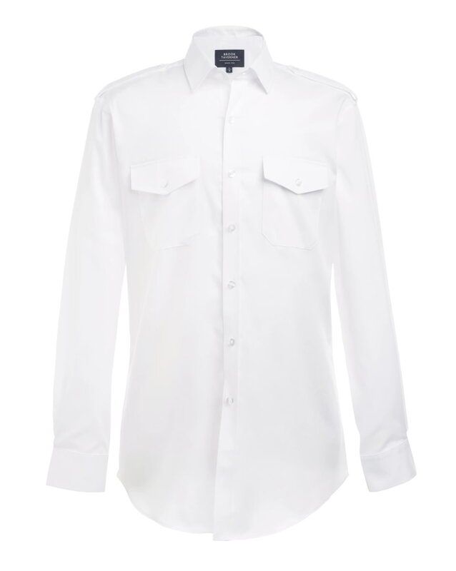 Pilotka košeľa dlhý rukáv Milo Tailored fit biela bavlna Non Iron
