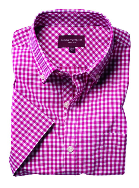 Pánska károvaná košeľa Portland s krátkym rukávom Tailored Fit Brook Taverner