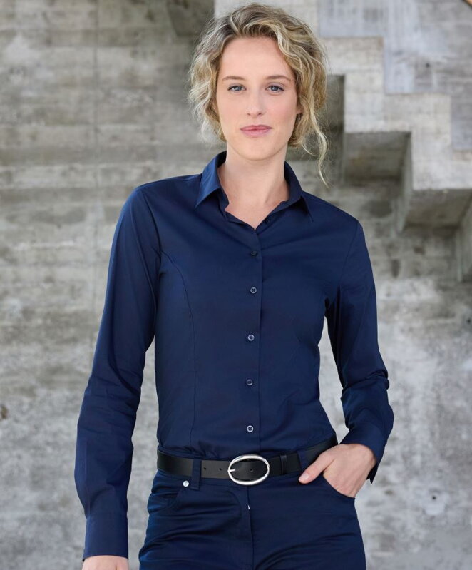 Dámska košeľa Slim fit zo zmiešaného popelínu s dlhým rukávom Daiber James & Nicholson Dámska košeľa Slim fit zo zmiešaného popelínu s dlhým rukávom Daiber James & Nicholson