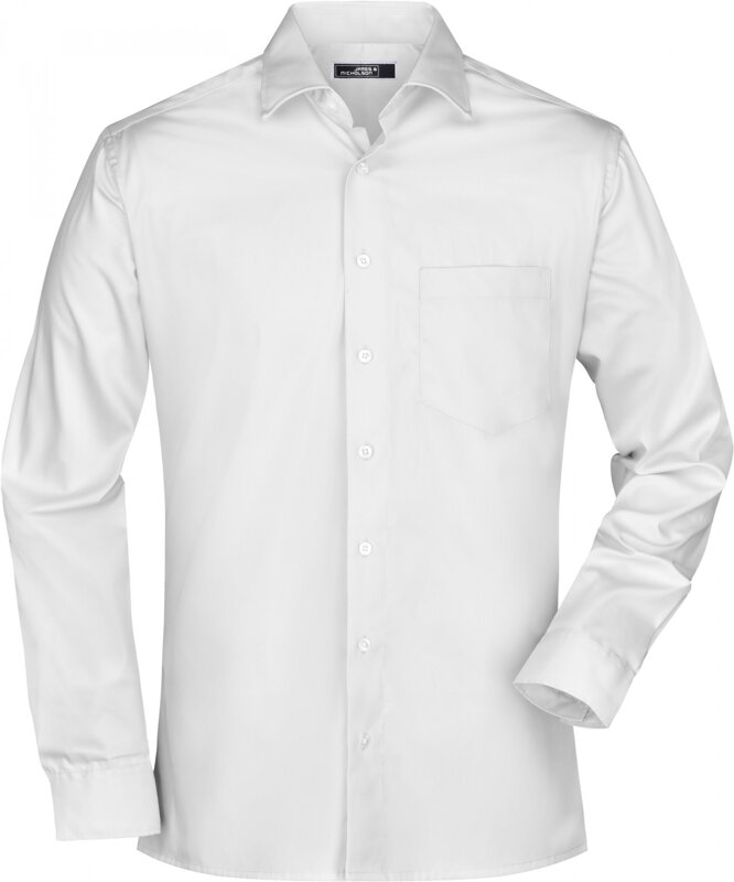 Pánska košeľa James&Nicholson dlhý rukáv 100% bavlna rypsový keper Easy Care