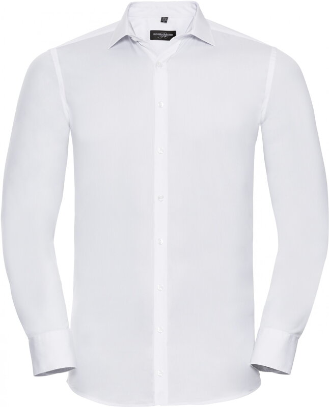 Elastická košeľa dlhý rukáv Russell bavlna s vysokým podielom Lycra®