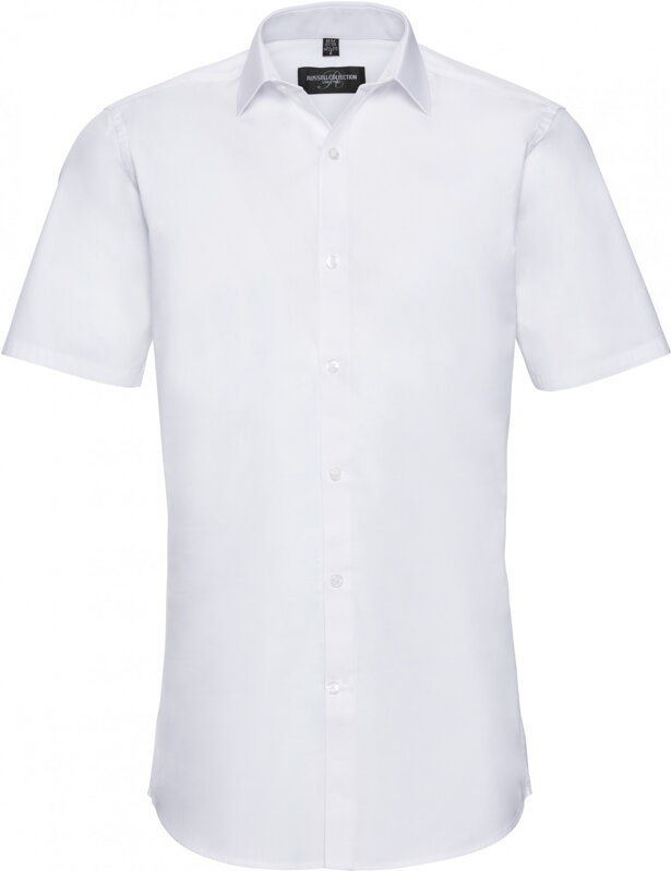 Elastická košeľa krátky rukáv Russell bavlna s vysokým podielom Lycra®