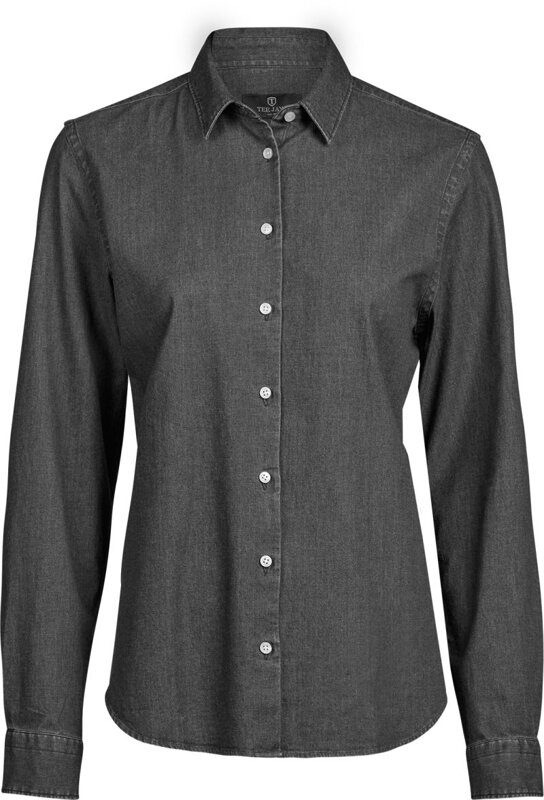 Dámska bavlnená džínsová košeľa s dlhým rukávom TEE JAYS