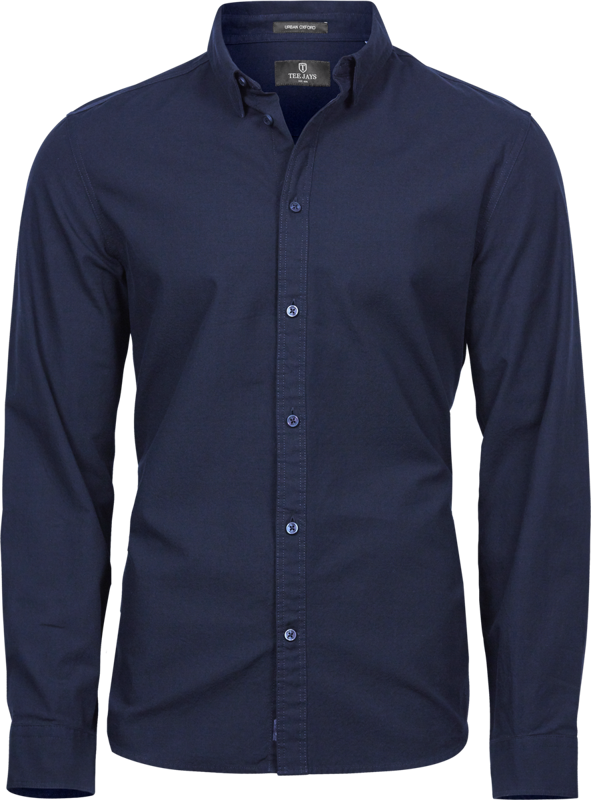 Pánska Oxford košeľa jednofarebná nízky golier
