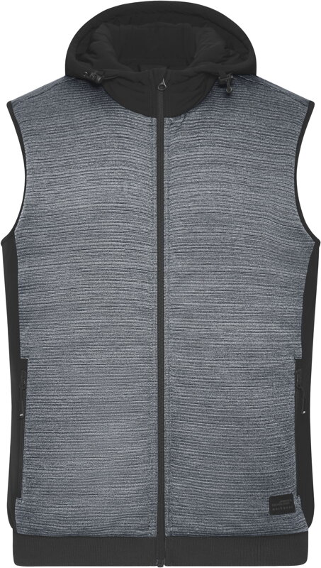 Pánska polstrovaná pletená fleecová vesta James & Nicholson