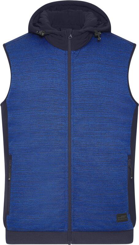 Pánska polstrovaná pletená fleecová vesta James & Nicholson