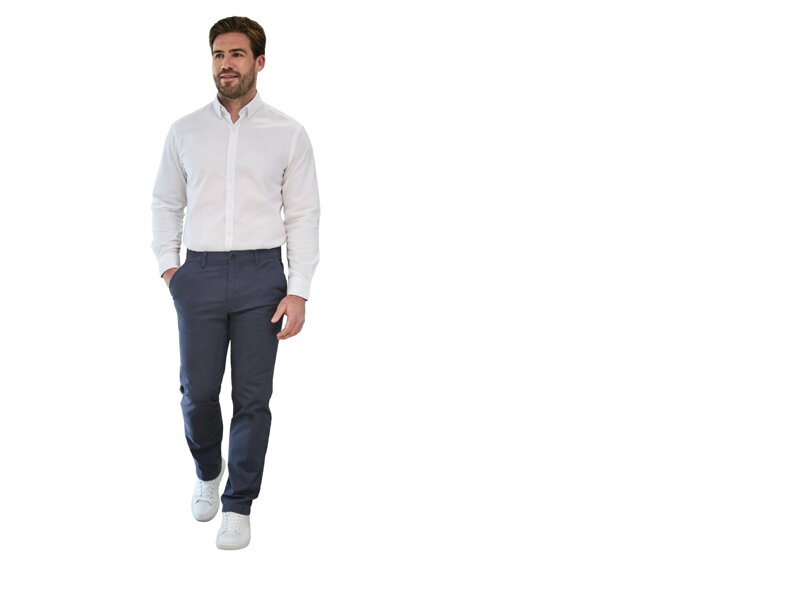 Pánske elastické Chino Leo Slim Fit Brook Taverner - Nezakončená dĺžka 91 cm