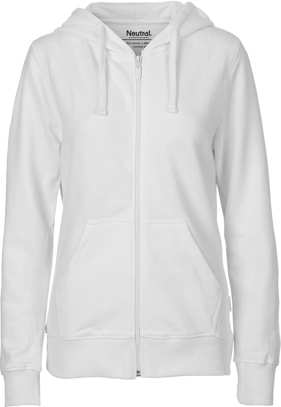 Dámska mikina s kapucňou na zips z bio bavlny Neutral