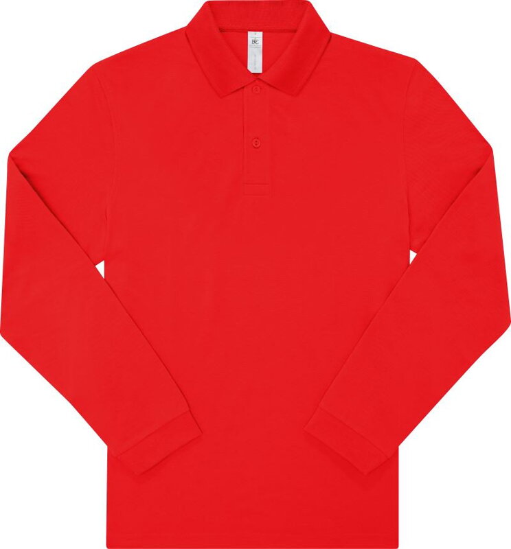 Pánske piqué polo s dlhým rukávom B&C Pánske piqué polo s dlhým rukávom B&C