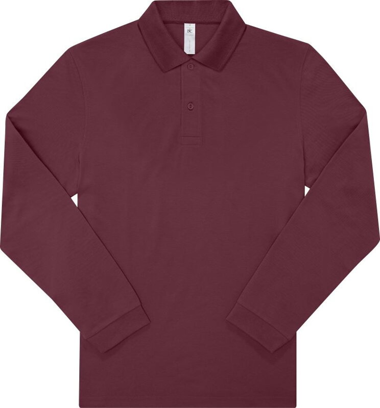 Pánske piqué polo s dlhým rukávom B&C Pánske piqué polo s dlhým rukávom B&C
