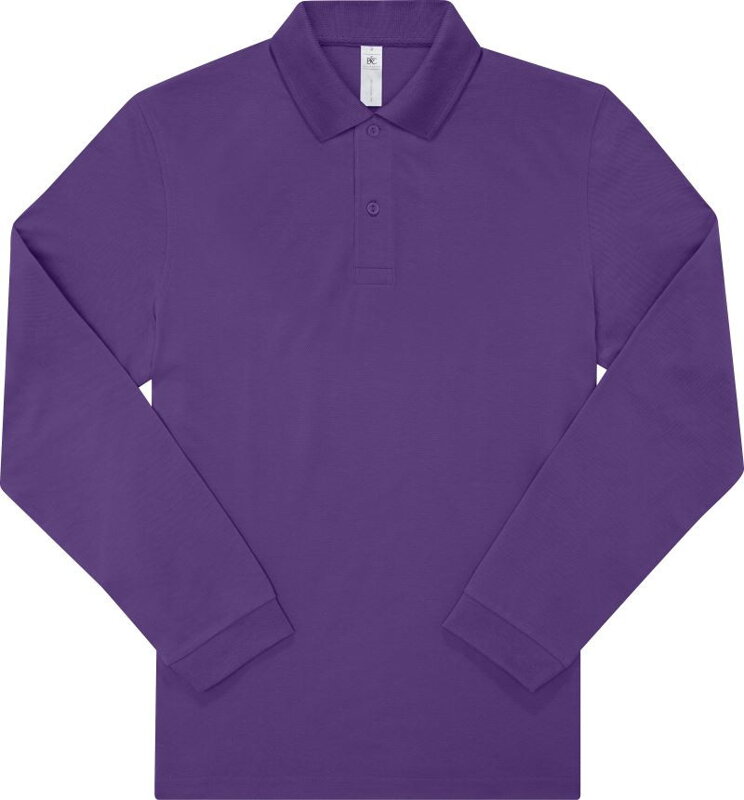 Pánske piqué polo s dlhým rukávom B&C Pánske piqué polo s dlhým rukávom B&C