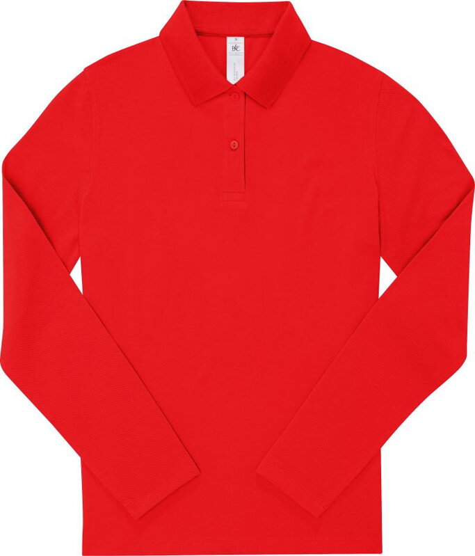 Dámske piqué polo s dlhým rukávom B&C Dámske piqué polo s dlhým rukávom B&C