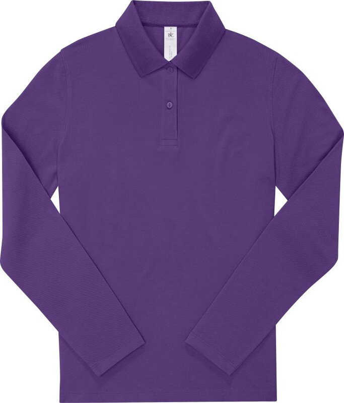 Dámske piqué polo s dlhým rukávom B&C Dámske piqué polo s dlhým rukávom B&C