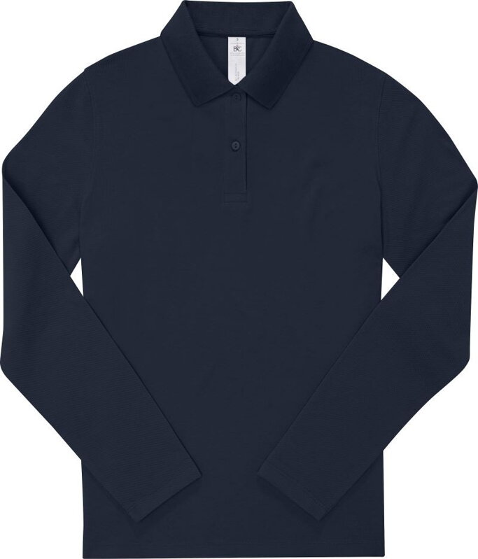 Dámske bavlnené piqué polo s dlhým rukávom B&C Dámske bavlnené piqué polo s dlhým rukávom B&C