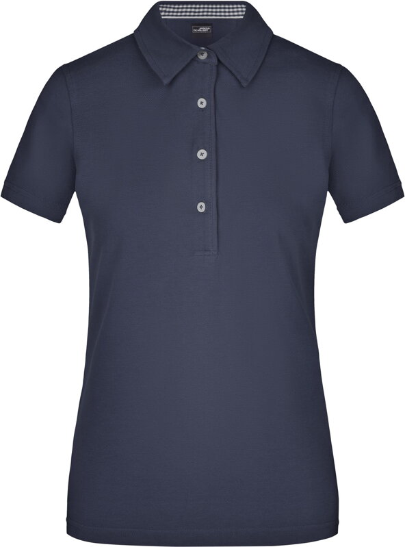 Dámska polo košeľa kockovaný kontrast 100% česaná bavlna James Nicholson Dámska polo košeľa kockovaný kontrast 100% česaná bavlna James Nicholson
