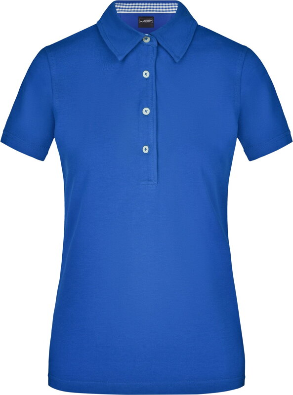 Dámska polo košeľa kockovaný kontrast 100% česaná bavlna James Nicholson Dámska polo košeľa kockovaný kontrast 100% česaná bavlna James Nicholson