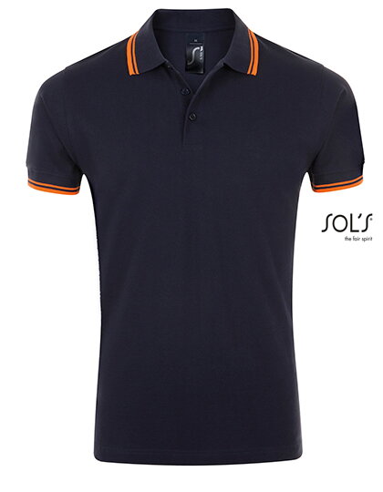 Priliehavé pánske polo s kontrastnými prvkami SOL´S Priliehavé pánske polo s kontrastnými prvkami SOL´S