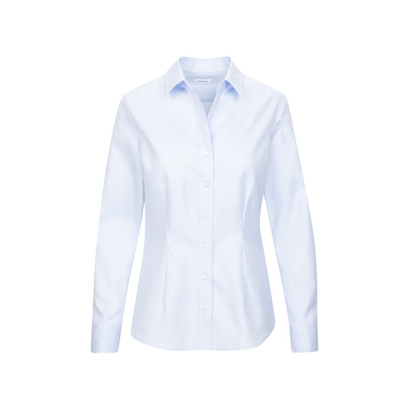 Dámska easy iron košeľa svetlo modrá Slim fit s dlhým rukávom Seidensticker