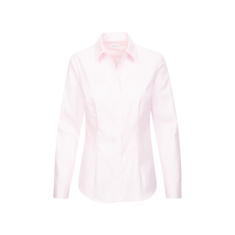 Dámska easy iron košeľa ružová Slim fit s dlhým rukávom Seidensticker