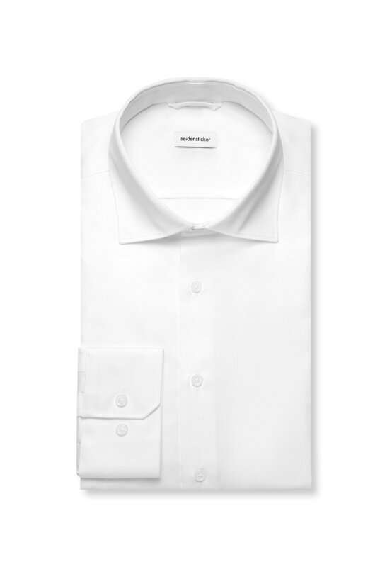 Seidensticker luxusná pánska biela Regular fit košeľa Cover Easy Care satén
