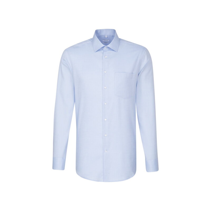 Pánská popelínová elegantní světle modrá non iron košile Regular fit s dlouhým rukávem Seidensticker