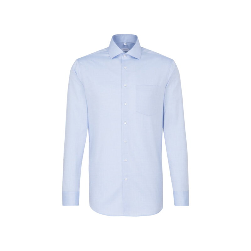 Pánská světle modrá oxford non iron košile s dlouhým rukávem regular fit Seidensticker