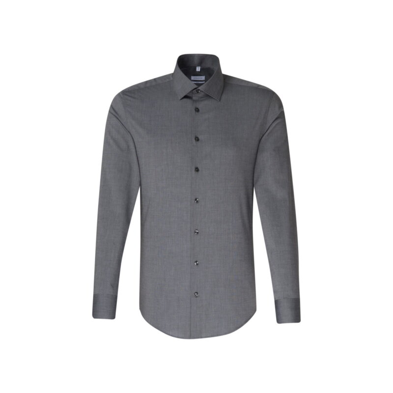 Pánska šedá nežehlivá košeľa Slim fit s dlhým rukávom Seidensticker