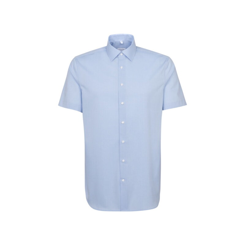 Pánska svetlo modrá nežehlivá Slim fit košeľa s krátkym rukávom Seidensticker