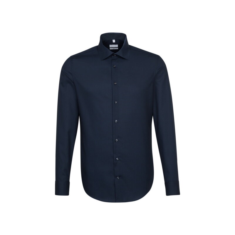 Pánská nežehlivá košile Slim fit s dlouhým rukávem tmavě modrá barva Seidensticker Pánská nežehlivá košile Slim fit s dlouhým rukávem tmavě modrá barva Seidensticker