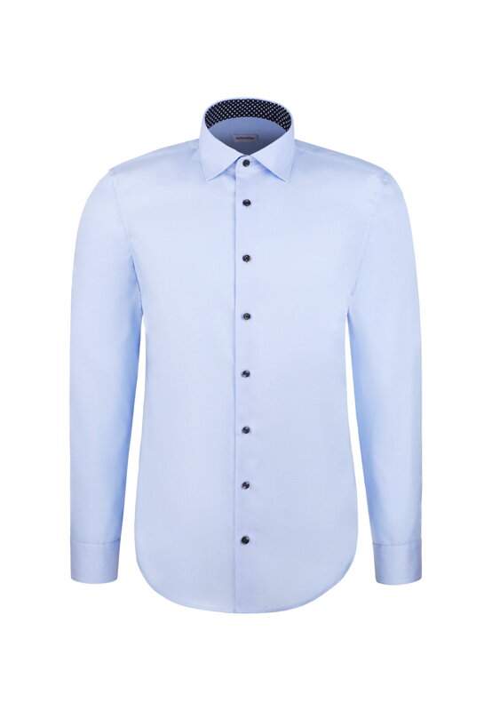 Luxusná pánska modrá košeľa Seidensticker Cover Shaped fit s kontrastom