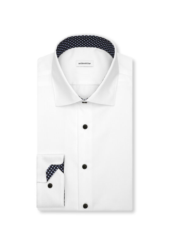 Luxusná pánska biela košeľa Seidensticker Cover Slim fit s kontrastom