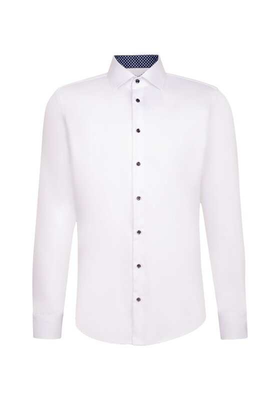 Luxusná pánska biela košeľa Seidensticker Cover Slim fit s kontrastom