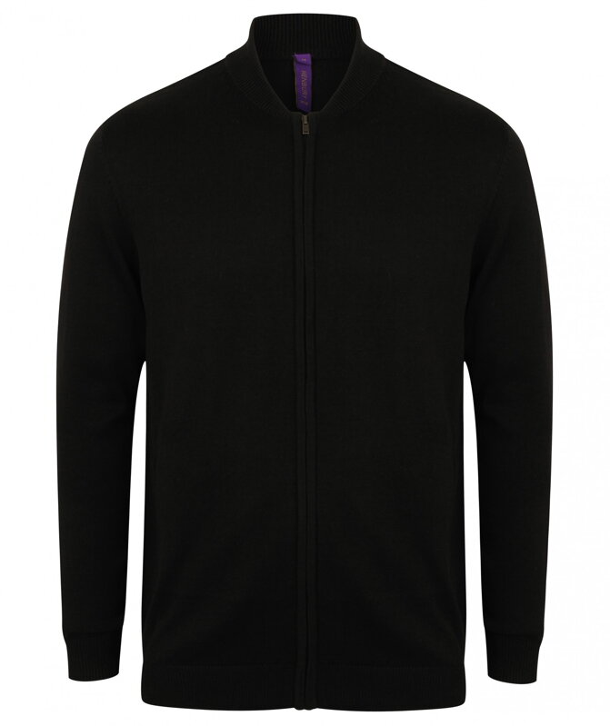 Pánsky pletený cardigan na zips bomber Henbury Pánsky pletený cardigan na zips bomber Henbury