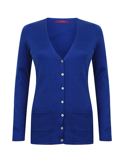 Dámsky Slim fit pletený cardigan do V Henbury Dámsky Slim fit pletený cardigan do V Henbury