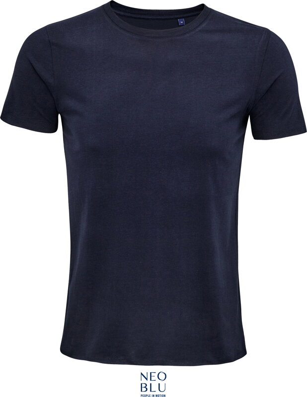 Pánské tričko s krátkým rukávem Leonard Neo Blu 100% bio bavlna