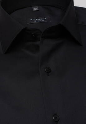 ETERNA Comfort Fit černá neprosvítající košile dlouhý rukáv Non Iron