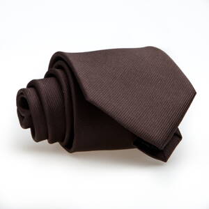 Hnedá kravata jednofarebná