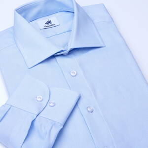 SmartMen svetlo modrá pánska košeľa Royal Oxford Easy Care moderný golier Slim fit