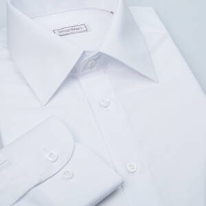 SmartMen čisto biela pánska košeľa dlhý rukáv Non Iron Regular fit