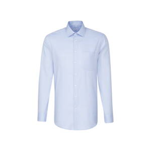 Pánská popelínová elegantní světle modrá non iron košile Regular fit s dlouhým rukávem Seidensticker