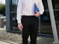 Pánske elastické Chino Leo Classic fit Brook Taverner - Bežná dĺžka 80 cm